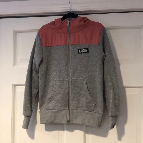 Joyce Concept Gray LOVE Zip Front Hooded Jacket M - Picture 3 of 8